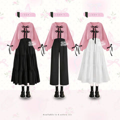 Kuki Outfit One Set Korean Style Remaja Wanita Kekinian - KA35