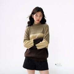 KUKI OUTFIT - Selene Sweater Rajut Wanita Oversize Longsleeve Soft Knit