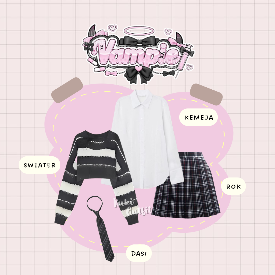 Outfit American School OOTD Perempuan - KK206