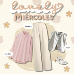 One Set OOTD Hijab Style 3 in 1 Setelan Wanita Kekinian Remaja - LO07