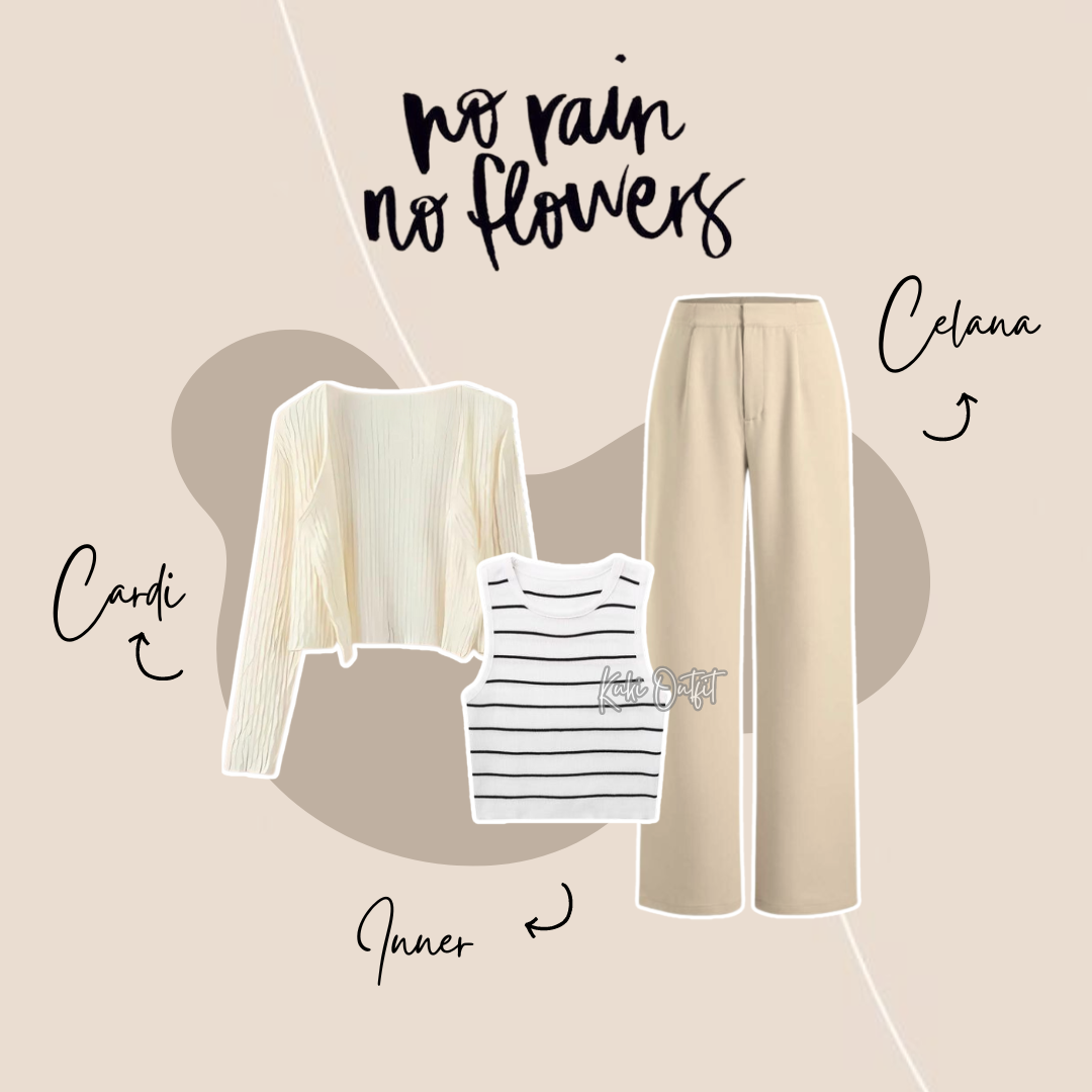 Oneset Cardigan Korean Style 3in1 Paket OOTD - KK139