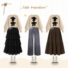 Kuki Outfit - Kimmy Set Wanita 3in1 Cardigan Rok Tanktop | Outfit Remaja Stylish Korean Soft Girl Modern KR08