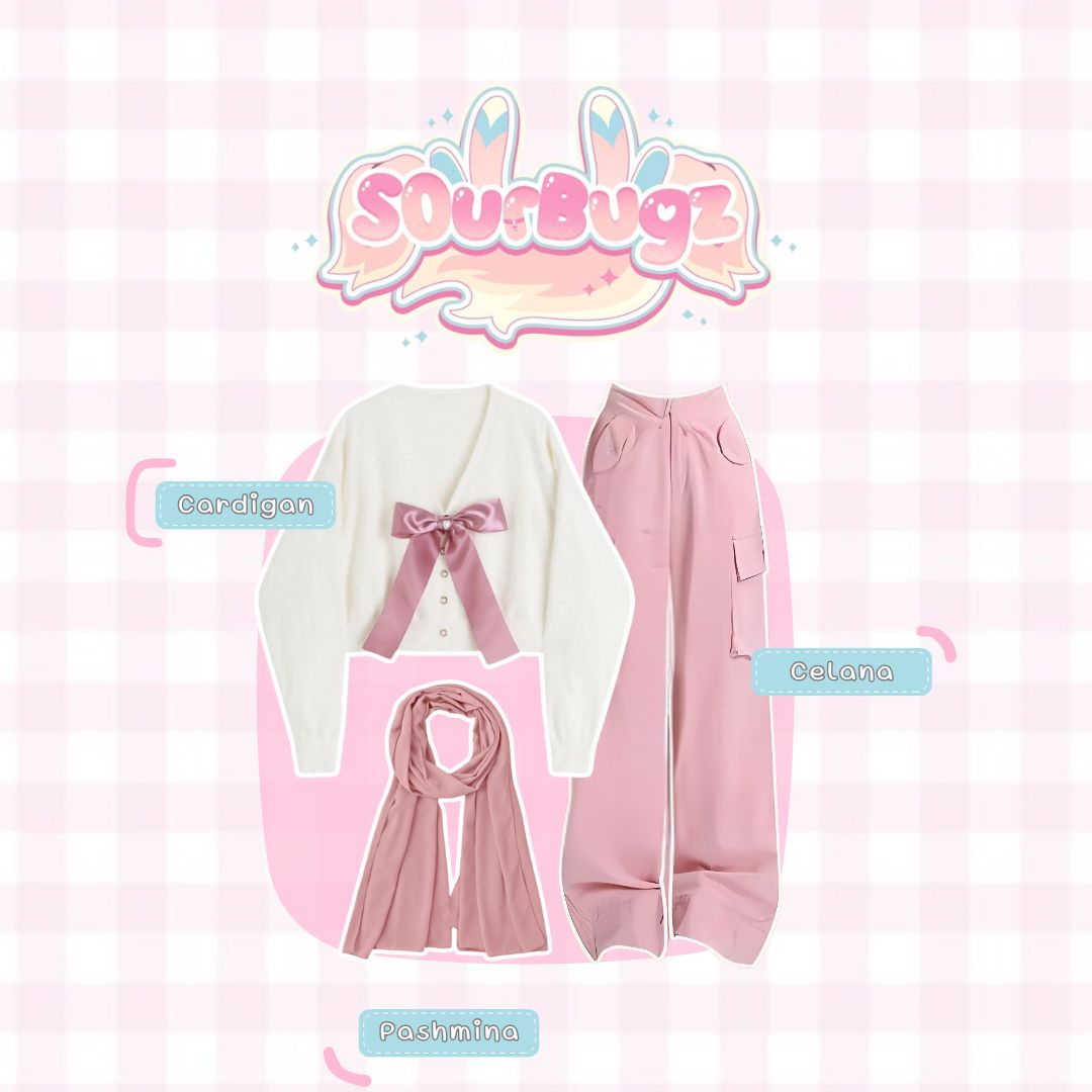 Oneset OOTD Outfit 3in1 Korean Style Setelan Remaja Dewasa - KK215