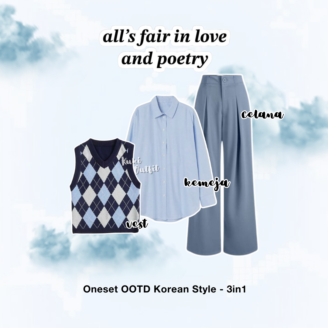 Oneset Korean Style Outfit K-Drama School - KK163