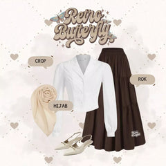 Retro Outfit OOTD Selebgram One Set Wanita Kekinian - KK226