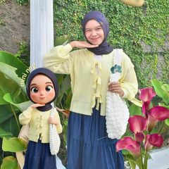 Yumi Set Cardigan Wanita Korean Style Baju Satu Set - KA50