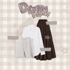 Dyna One Set OOTD Hijab Style 3 in 1 Setelan Wanita Kekinian Remaja - KK229