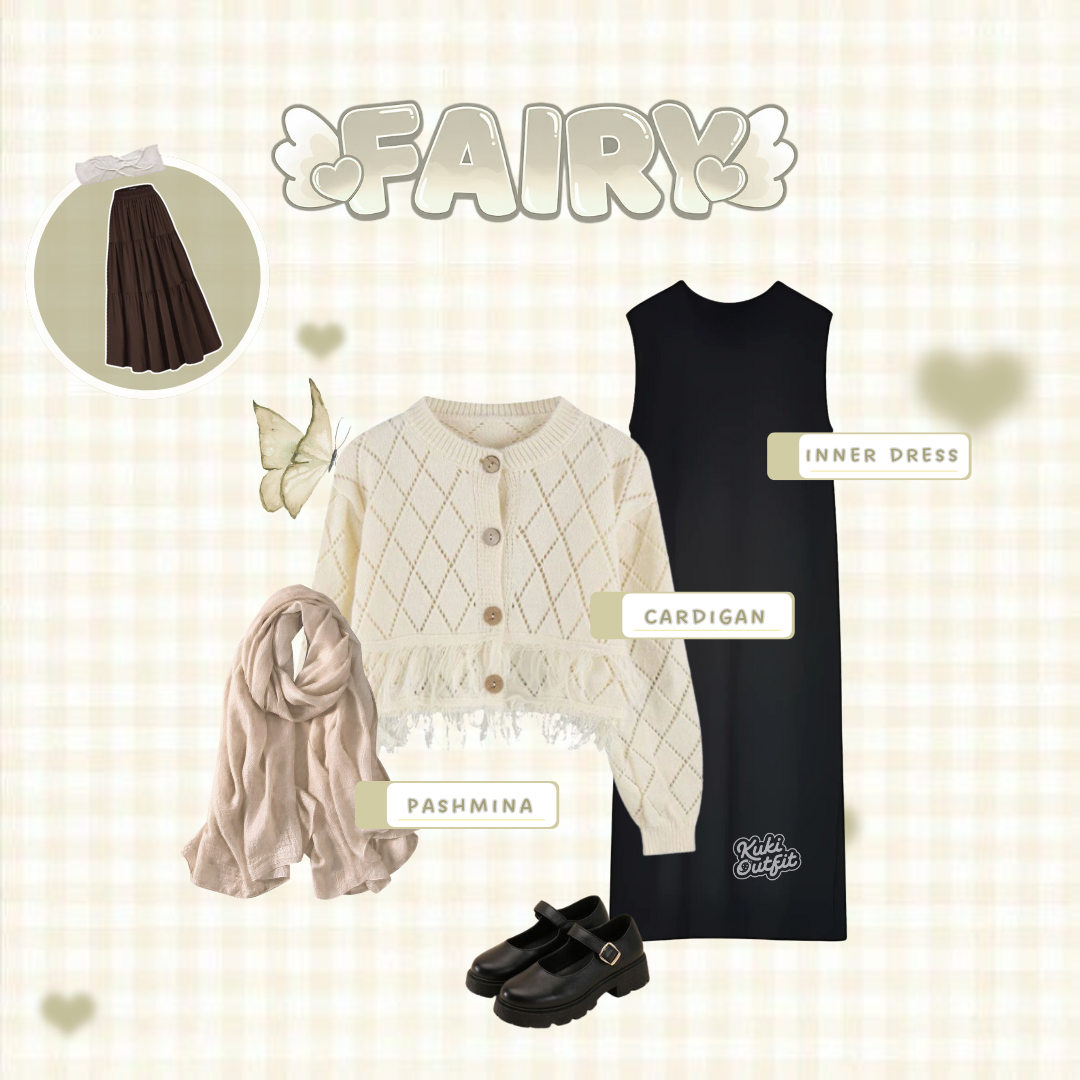Fairy One Set Wanita Korean Style Outfit KK242
