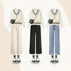 Xia Oneset Baju Wanita Korean Style Setelan Wanita Kekinian - Z45