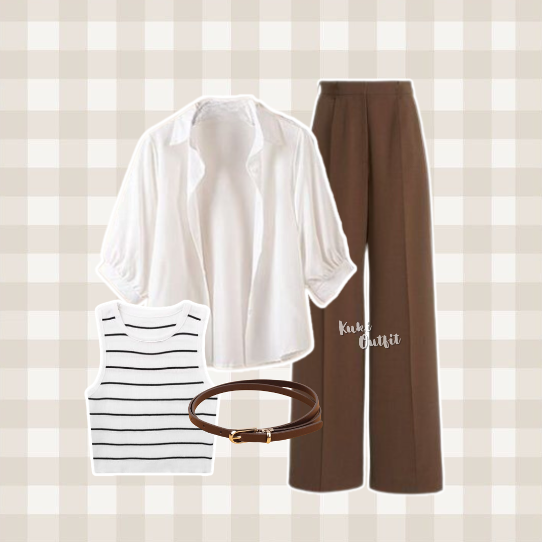 Oneset Korean Style 3in1 Outfit Kekinian - KK208