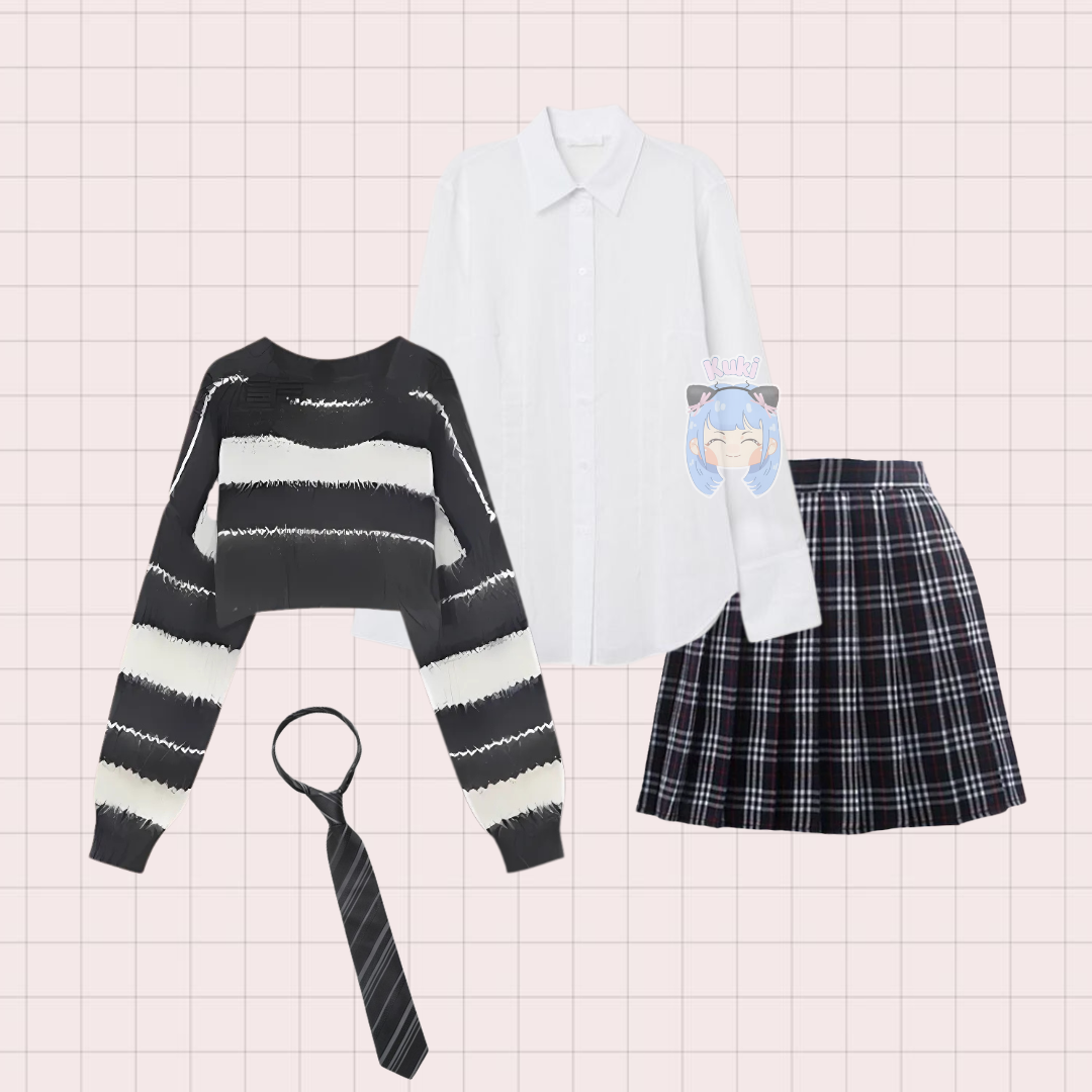 Outfit American School OOTD Perempuan - KK206