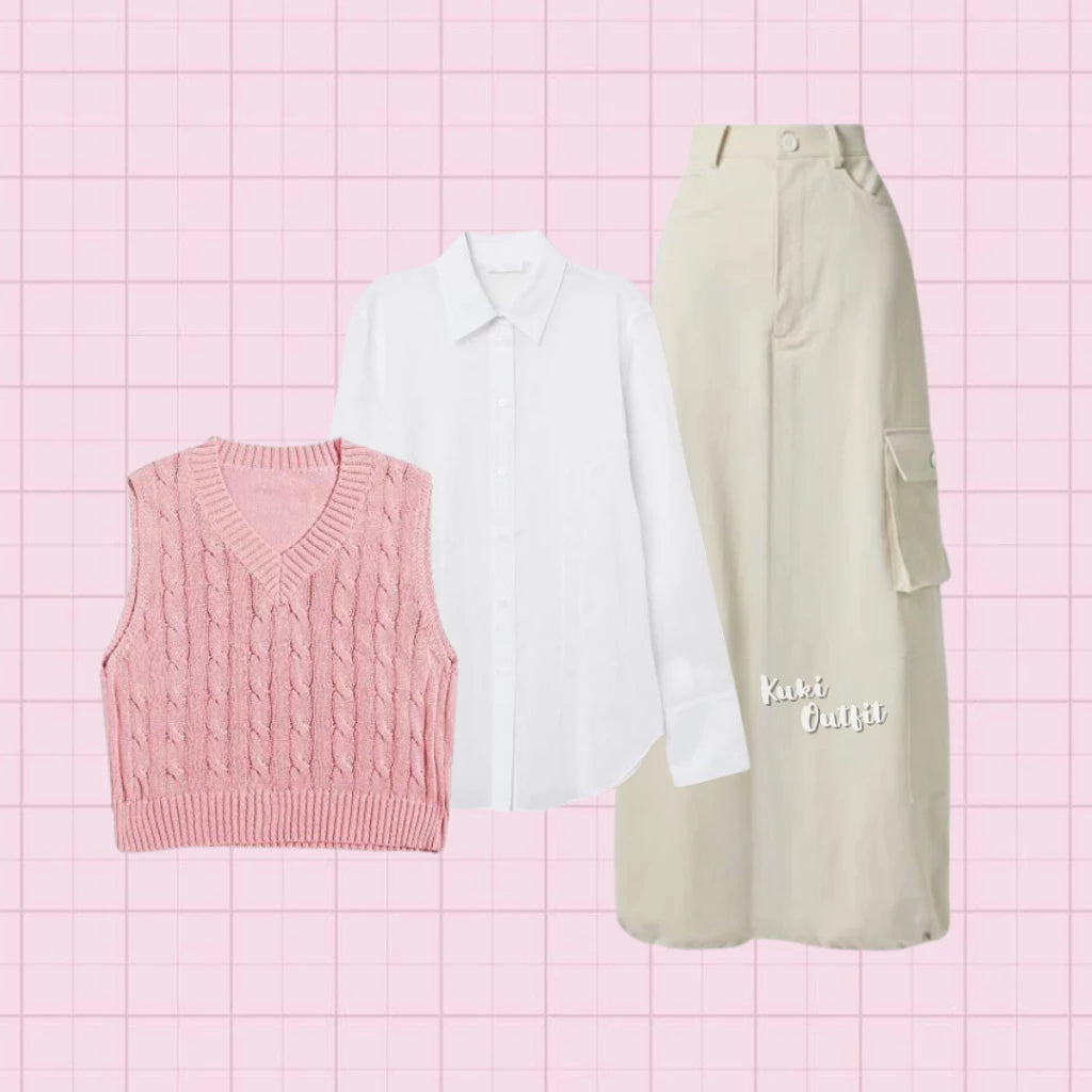 Oneset Cute OOTD Outfit Korean - KK209