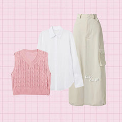 Oneset Cute OOTD Outfit Korean - KK209