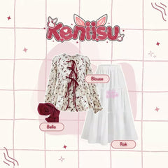 Kenisu Oneset Outfit Wanita Remaja Kuki Outfit Hangout Kekinian - KK230