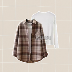 One Set Wanita Kekinian Oneset 3in1 Style Flanel - KK07
