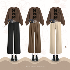 Kuki Outfit - Paket Baju Rajut Setelan OOTD Sweater Rajut Choco - KA66