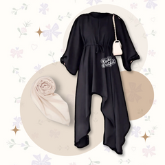 Hukio Set Outfit Korean Style Hijab One Set Remaja Kekinian - KA30