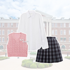 Outfit American School Yearbook OOTD Style - KK203