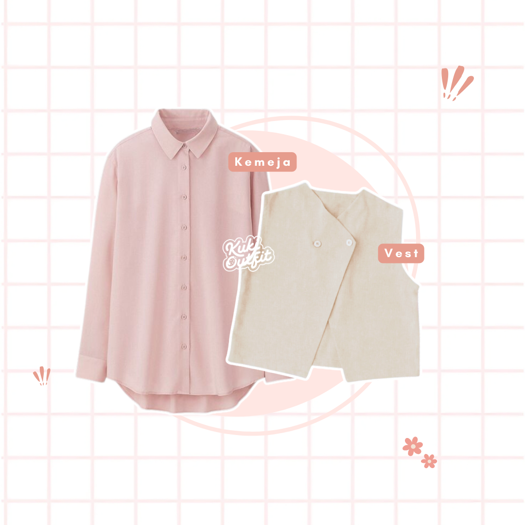 One Set OOTD Hijab Style 3 in 1 Setelan Wanita Kekinian Remaja - LO07