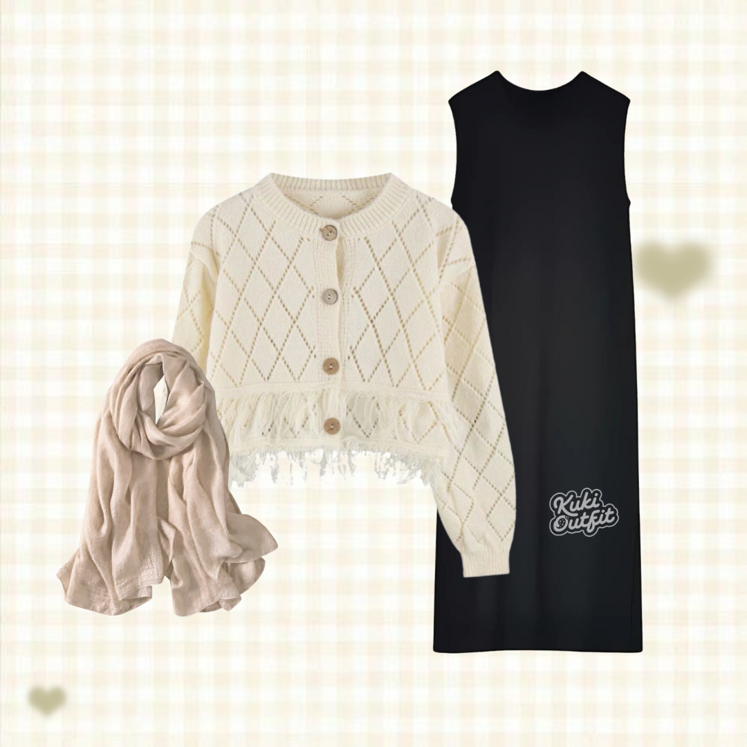 Fairy One Set Wanita Korean Style Outfit KK242
