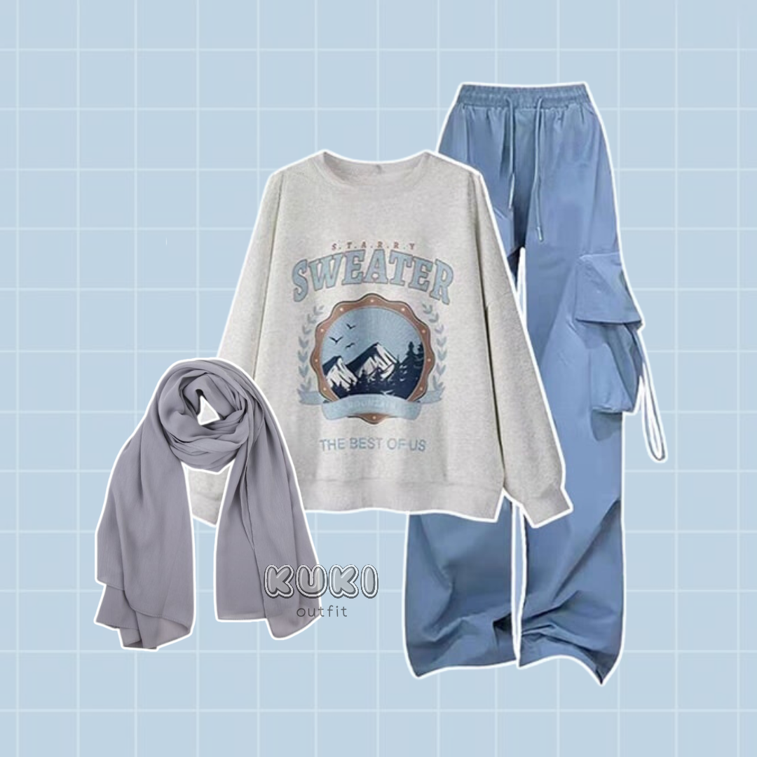 One Set Wanita Remaja Kekinian Korean Style - KK92