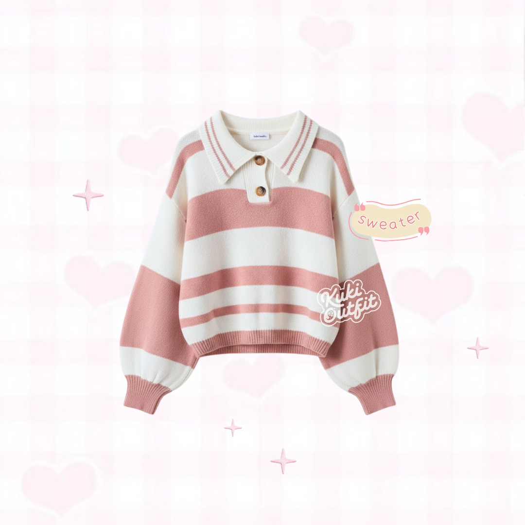 Paolin Set Sweater Rajut Wanita One Set Knit Remaja Kekinian KA65