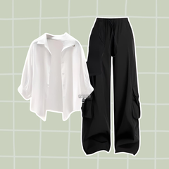 One Set Wanita Korean Style 3in1 OOTD Kekinian - KK96