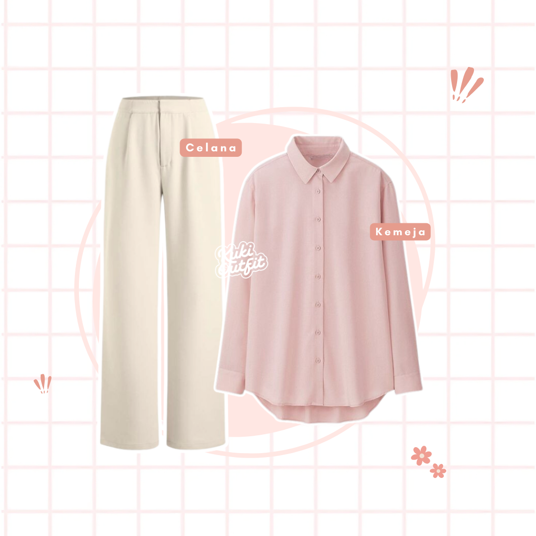 One Set OOTD Hijab Style 3 in 1 Setelan Wanita Kekinian Remaja - LO07