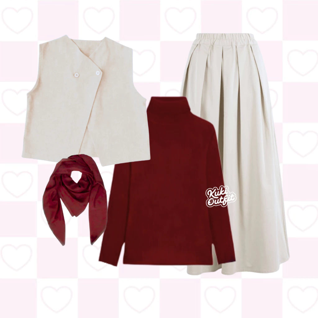 Michii Set Outfit Remaja Setelan Agustusan Korea Style - KA34