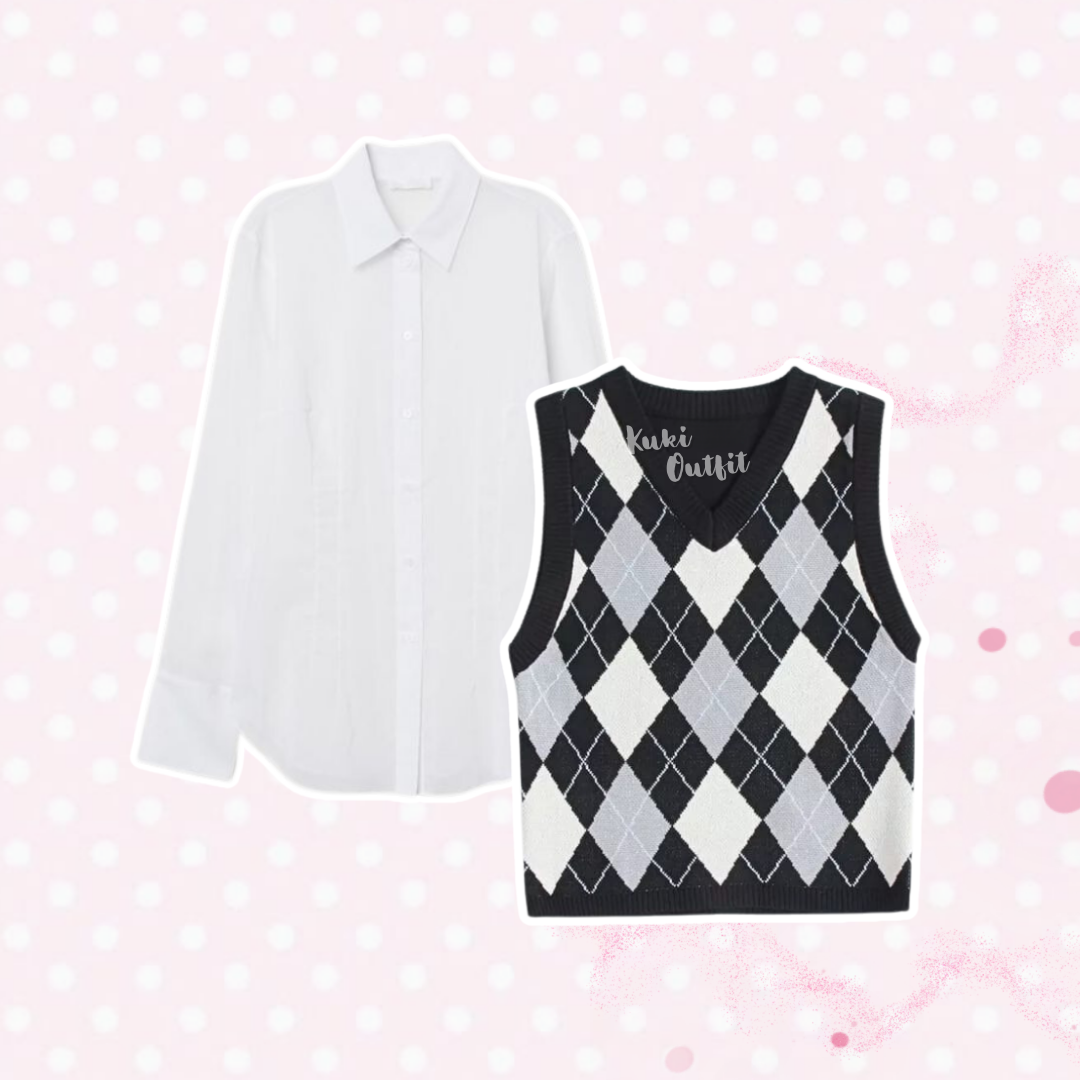 Oneset 4in1 Outfit American School Style - KK200
