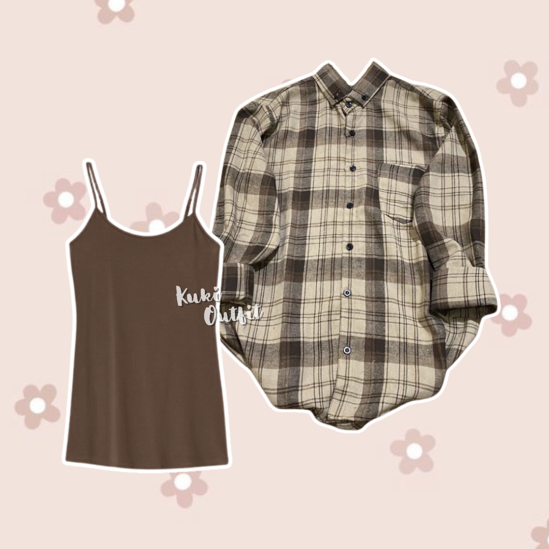 1 Set OOTD Kekinian One Set Korean Style - KK141