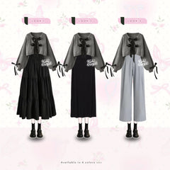 Kuki Outfit One Set Korean Style Remaja Wanita Kekinian - KA35