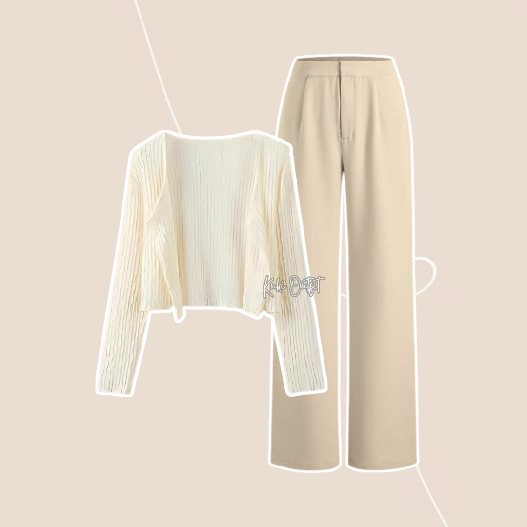 Oneset Cardigan Korean Style 3in1 Paket OOTD - KK139