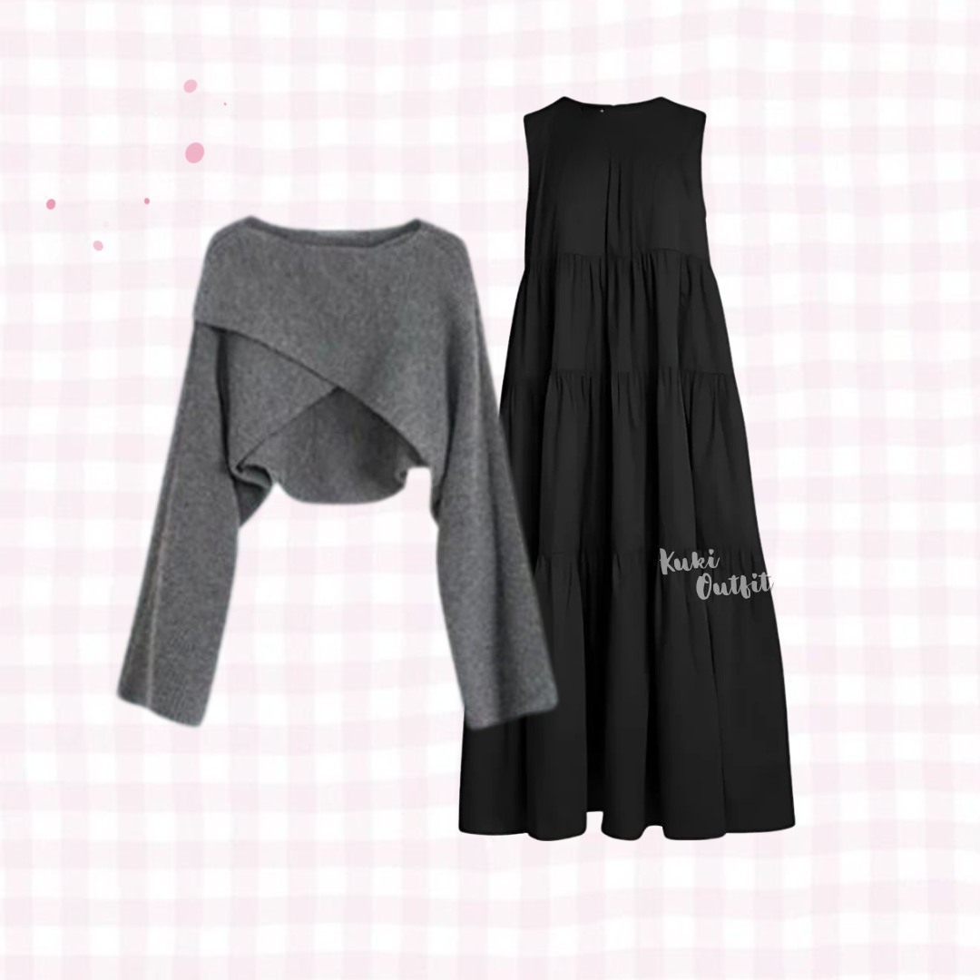 Oneset Dress OOTD Outfit Korean Style - KK198