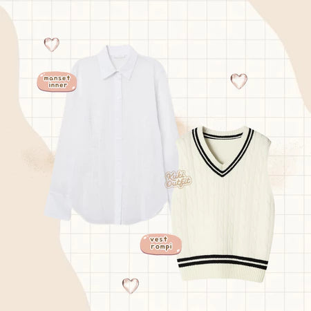 Xia Oneset Baju Wanita Korean Style Setelan Wanita Kekinian - Z45