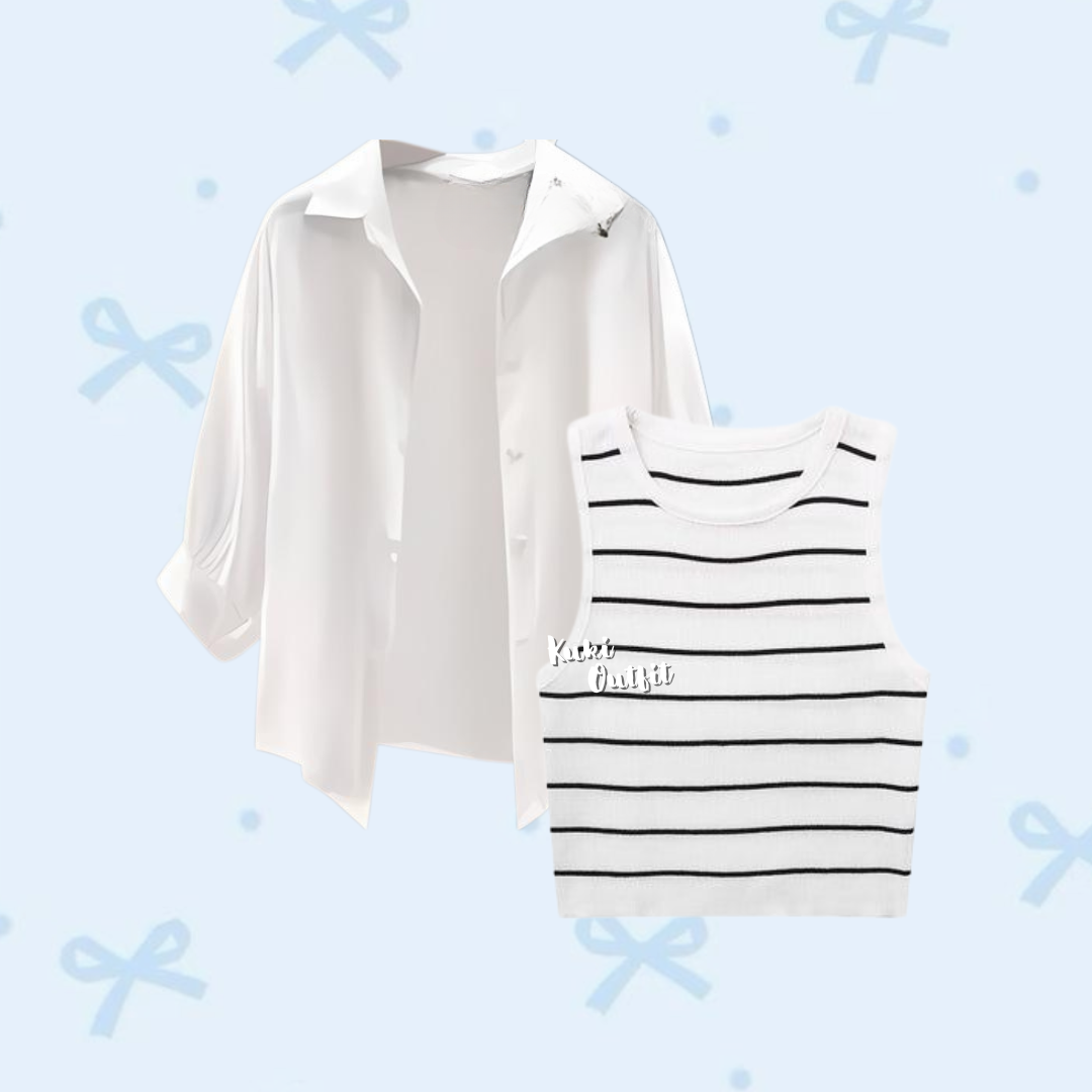 Outfit Set 3in1 Korean Style OOTD Santai - KK190