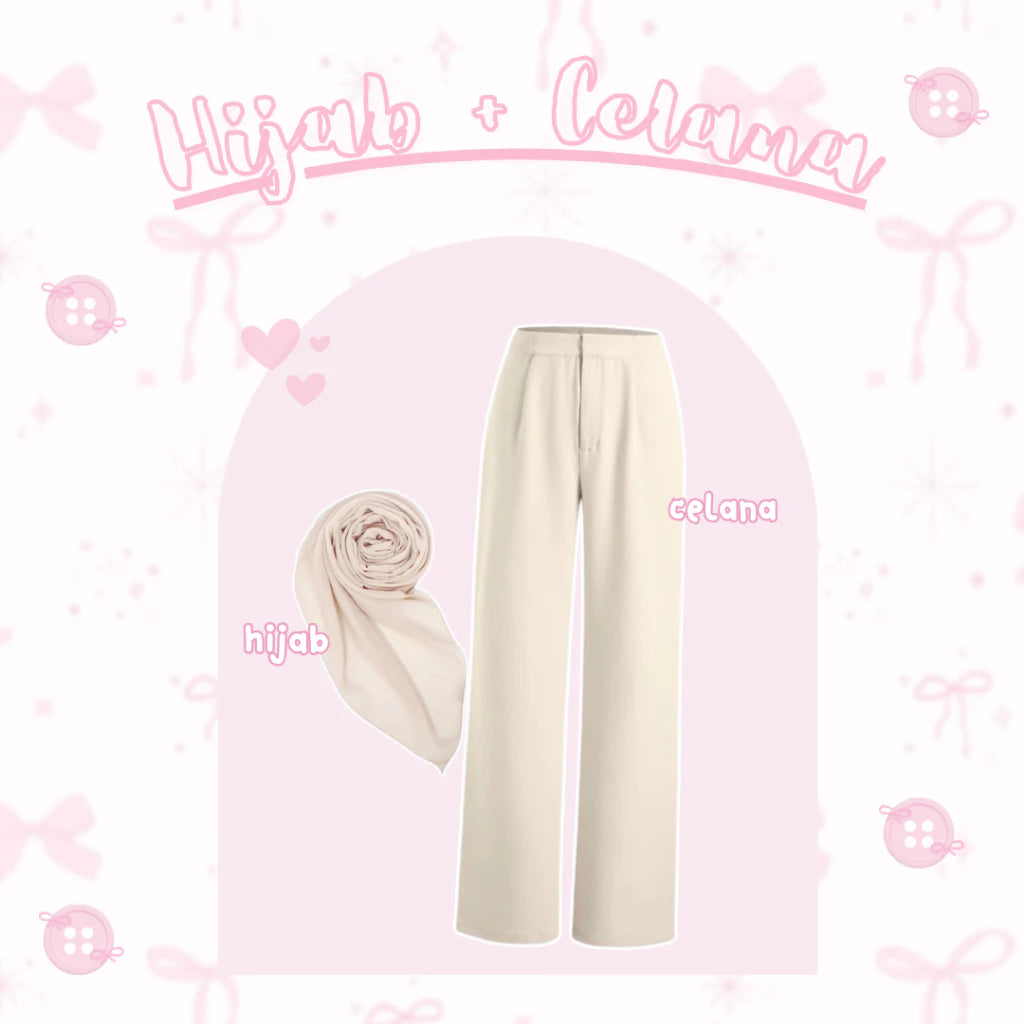 Oneset Outfit Pink Remaja Set OOTD Wanita Cute Kekinian - LO29