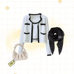 Ayrine Setelan Rok Duyung Cardigan Oneset Korean Style Kekinian - KK238