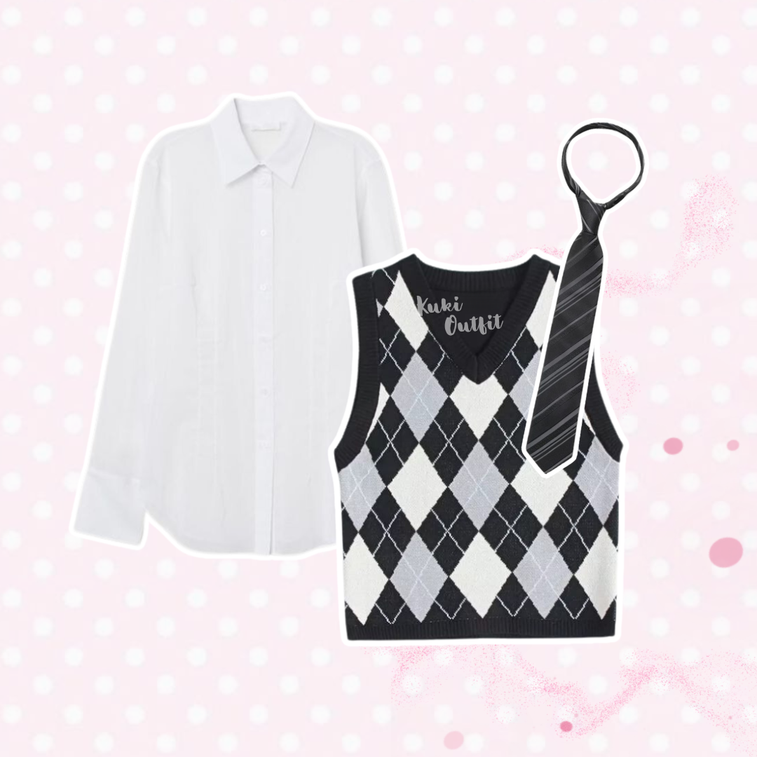 Oneset 4in1 Outfit American School Style - KK200
