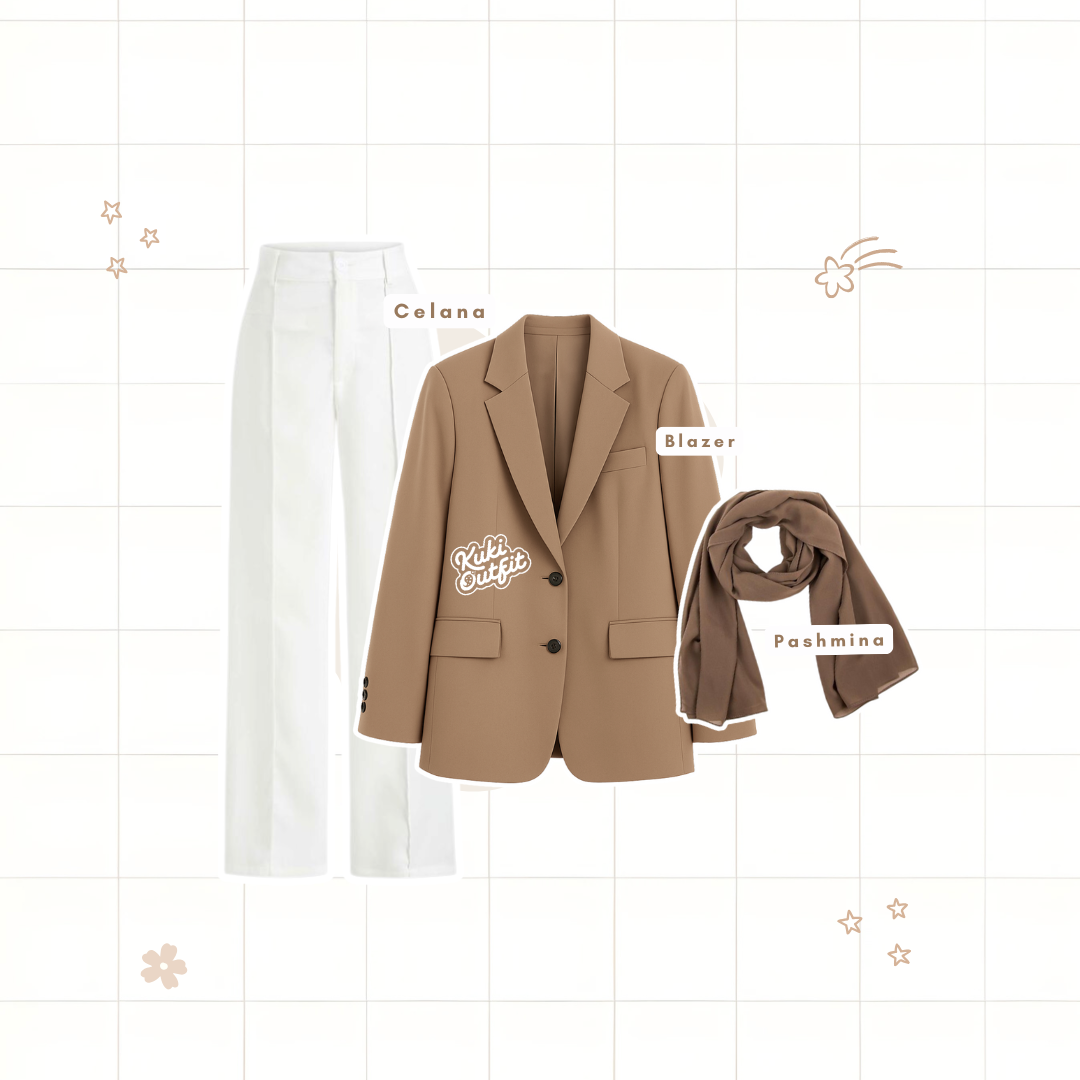 4IN1 Oneset Korean Style 1 Set Outfit Hijab Remaja Kekinian - LO12