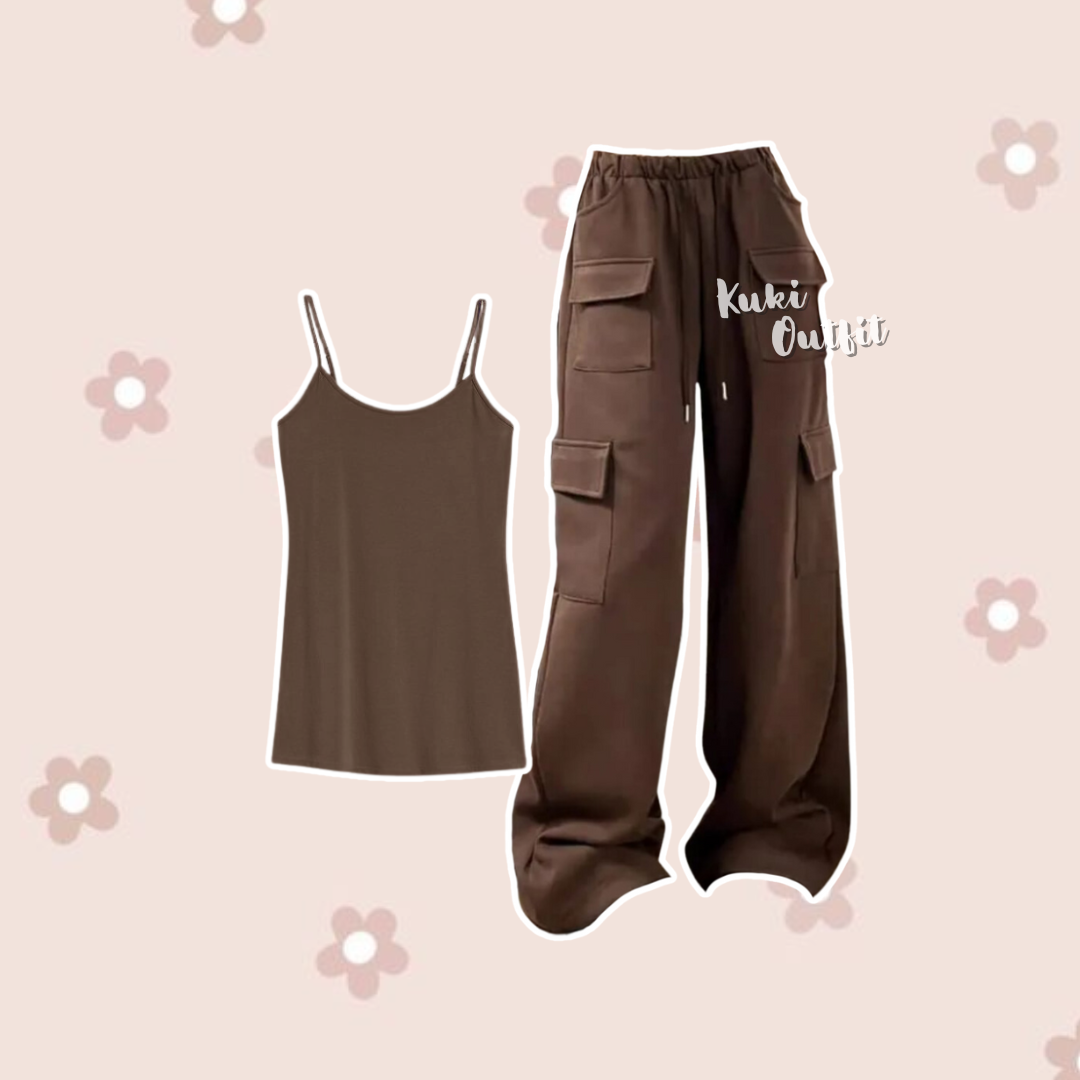1 Set OOTD Kekinian One Set Korean Style - KK141
