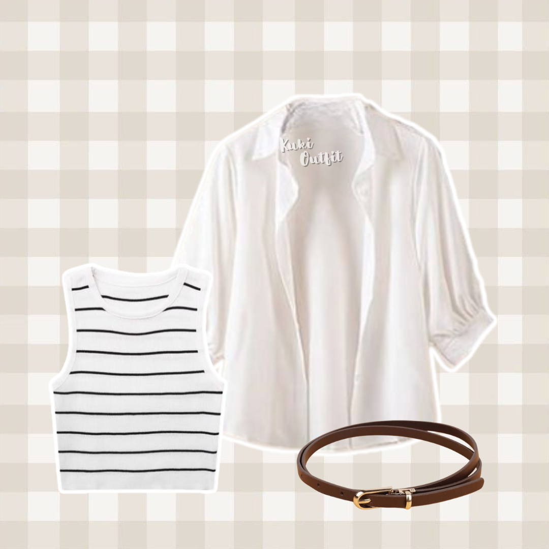 Oneset Korean Style 3in1 Outfit Kekinian - KK208