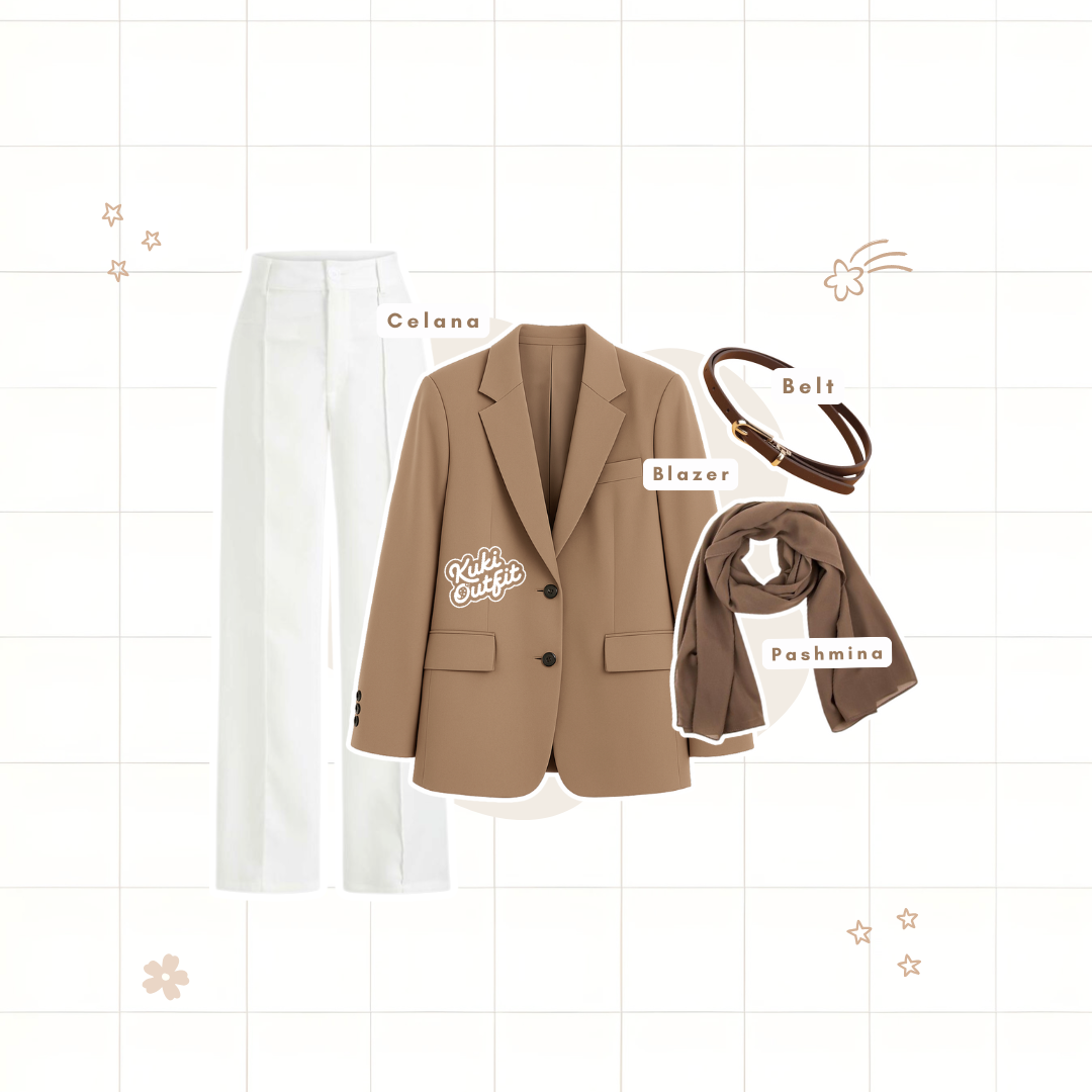 4IN1 Oneset Korean Style 1 Set Outfit Hijab Remaja Kekinian - LO12