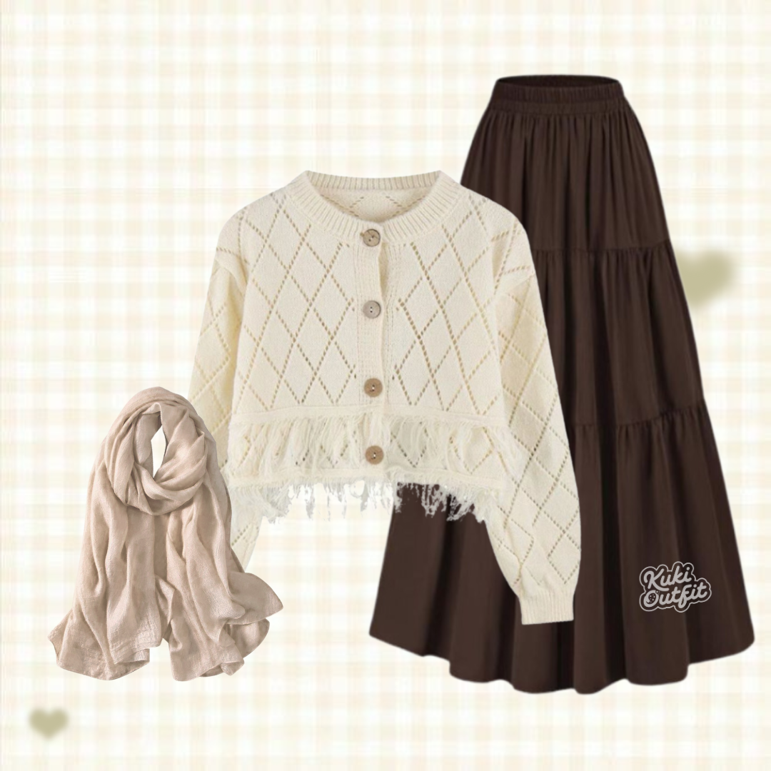 Fairy One Set Wanita Korean Style Outfit KK242