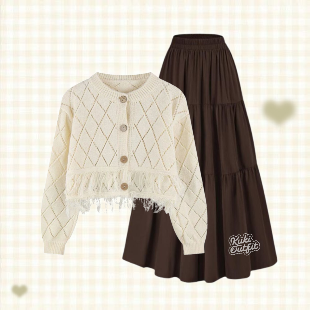 Fairy One Set Wanita Korean Style Outfit KK242