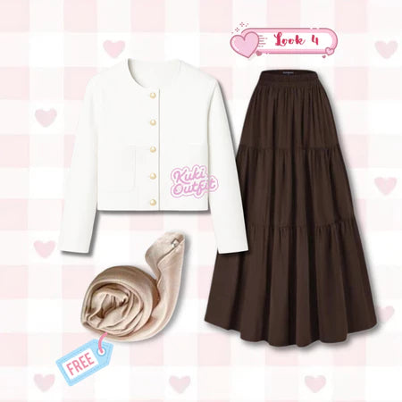 Savella One Set Blazer 3in1 Outfit Korea Style Wanita Paket OOTD - KA33