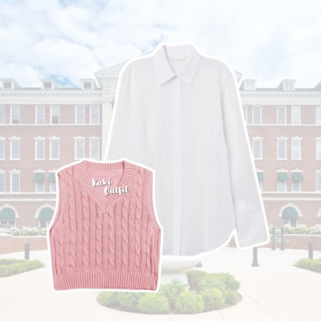 Outfit American School Yearbook OOTD Style - KK203