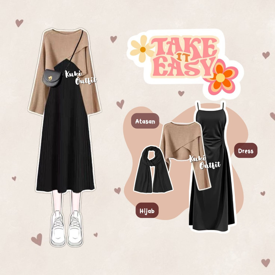 Setelan Wanita Kekinian Outfit Hijab Wanita - KA04