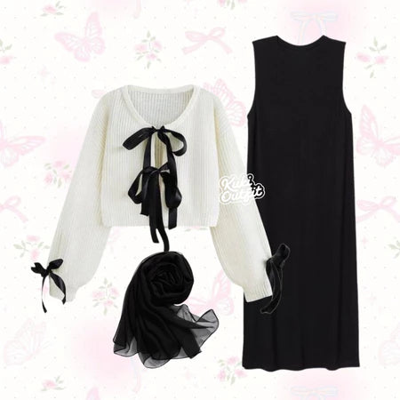 Kuki Outfit One Set Korean Style Remaja Wanita Kekinian - KA35