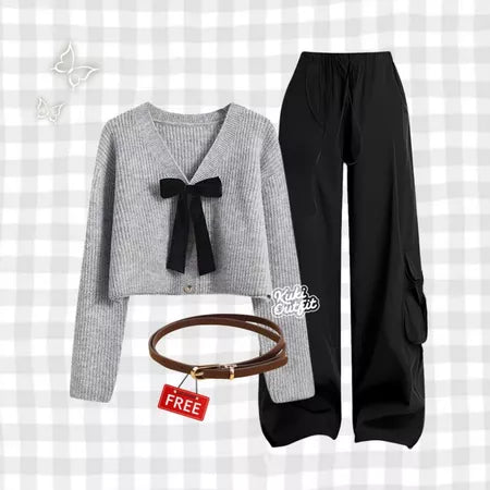 Marfie OOTD 1 Set Pakaian Wanita Setelan Rok Kekinian - KK227